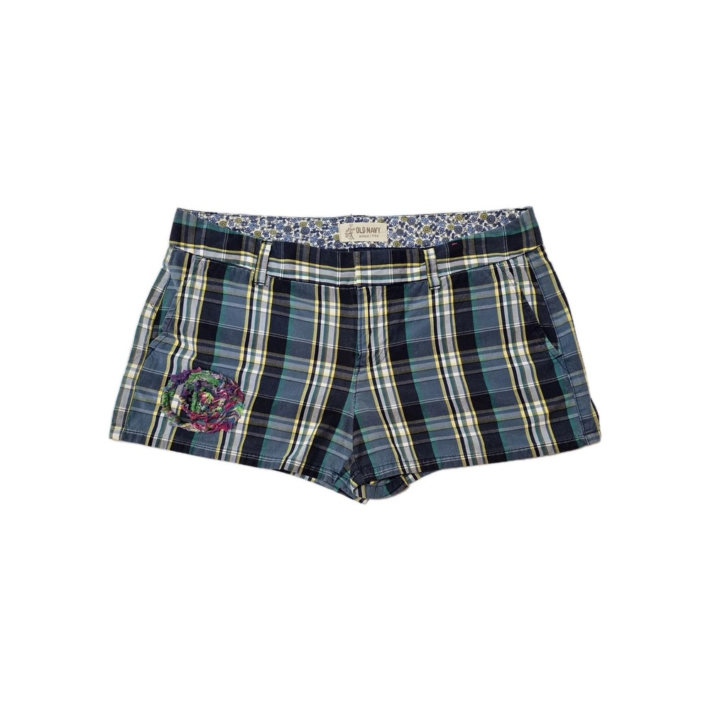 Old Navy 1994 Vintage Y2K Women's Low Rise Plaid Shorts‎ 100% Cotton Size 8